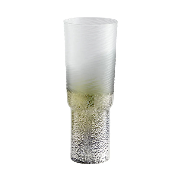 Canyonland Vase | Clear And Guilded Silver - Short