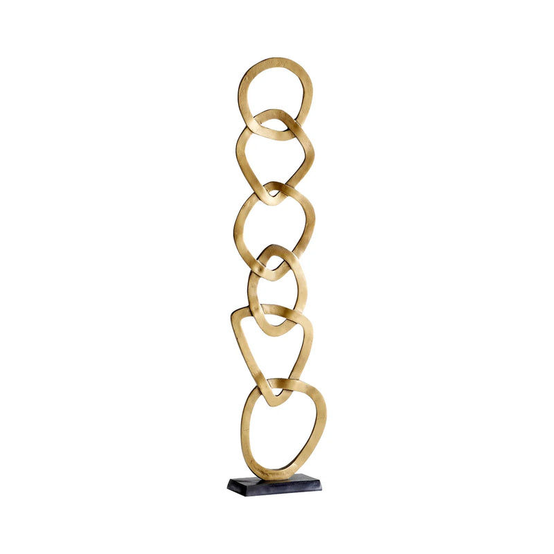 Perpetual Tower Sculpture | Antique Brass