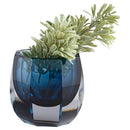 Azure Oppulence Vase | Blue & Clear - Small