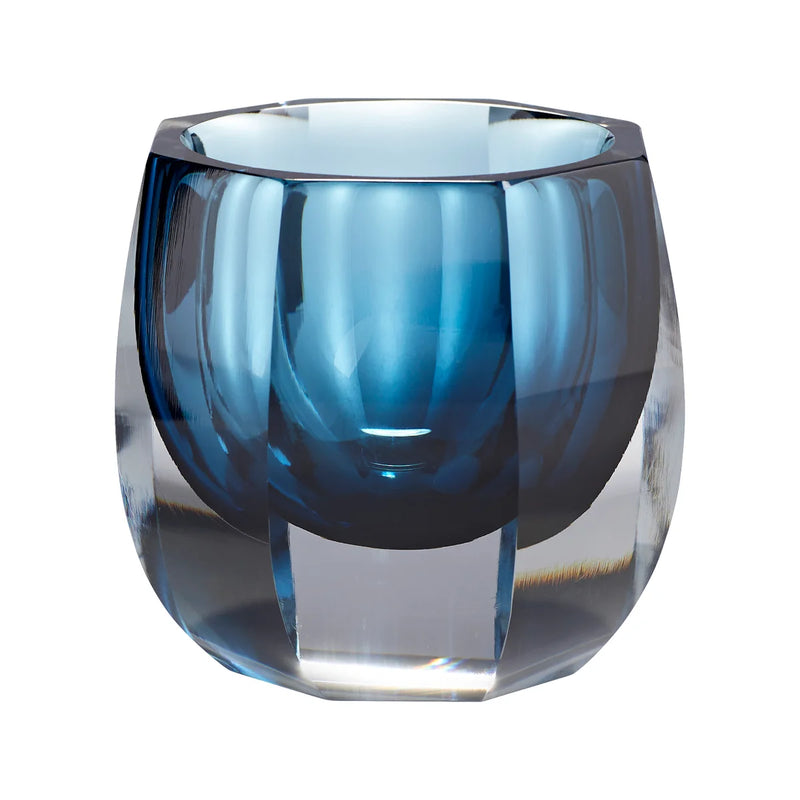 Azure Oppulence Vase | Blue & Clear - Small