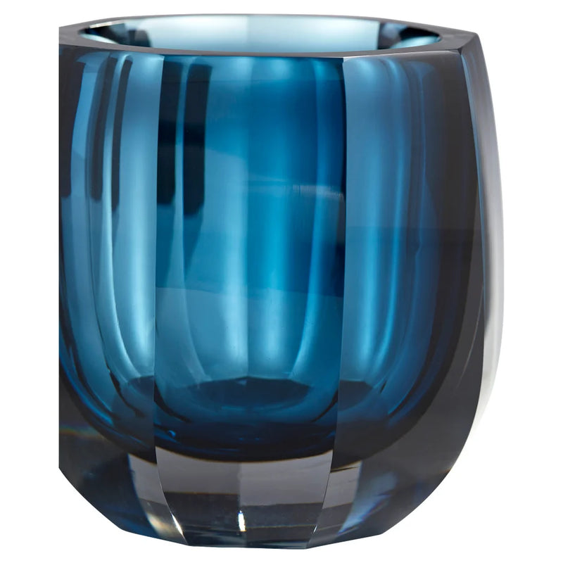 Azure Oppulence Vase | Blue & Clear - Large