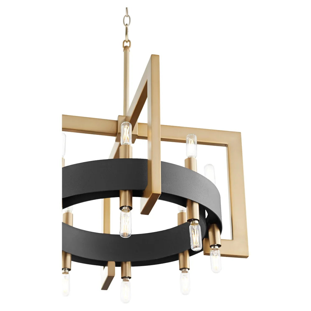 Archibald Chandelier 16-Light | Noir & Aged Brass