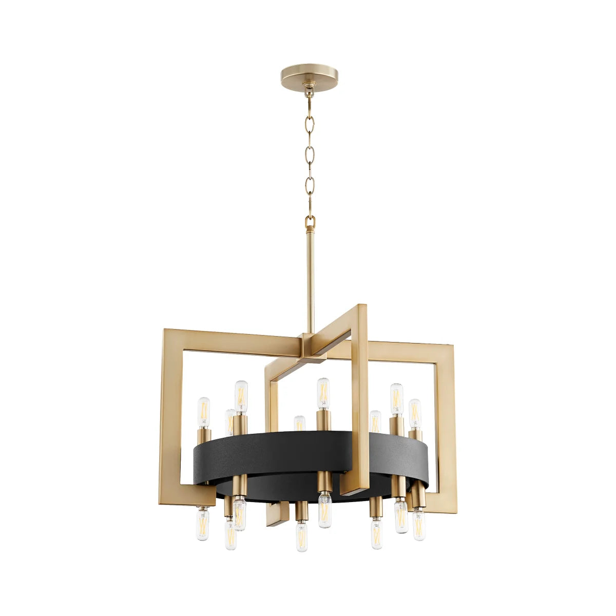 Archibald Chandelier 16-Light | Noir & Aged Brass