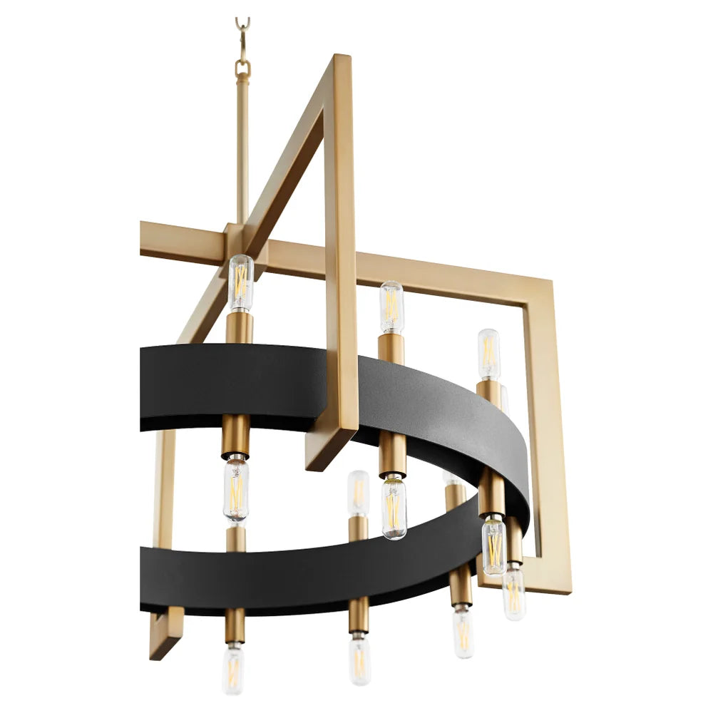 Archibald Chandelier 24-Light | Noir & Aged Brass