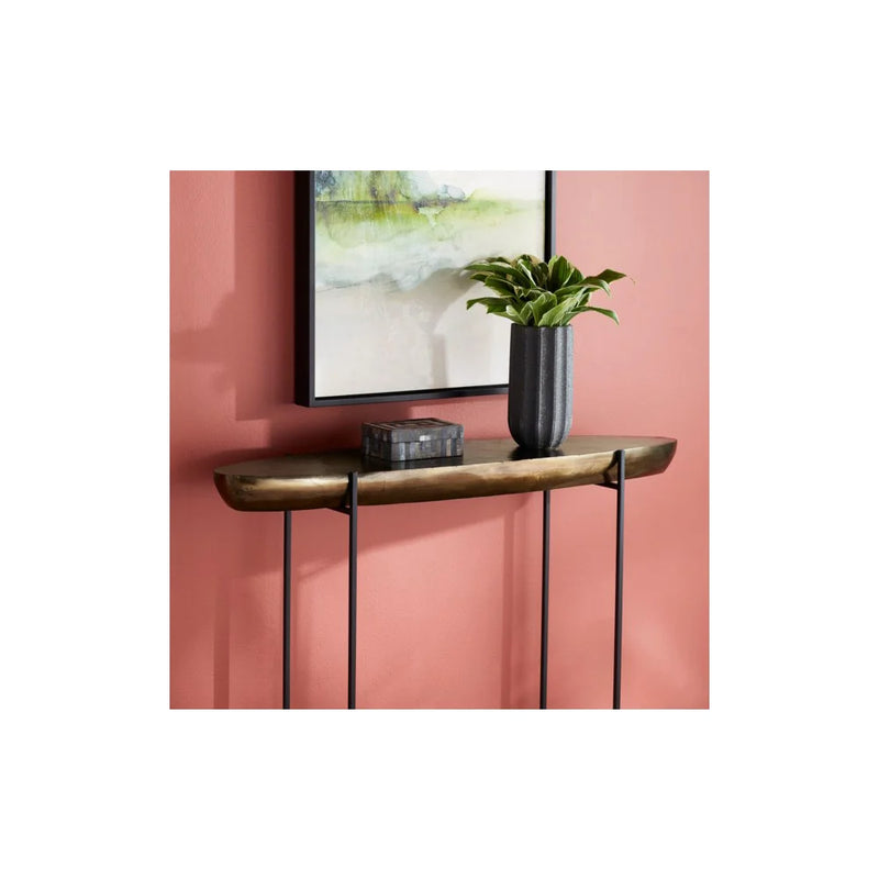 Pontoon Console Table | Aged Gold