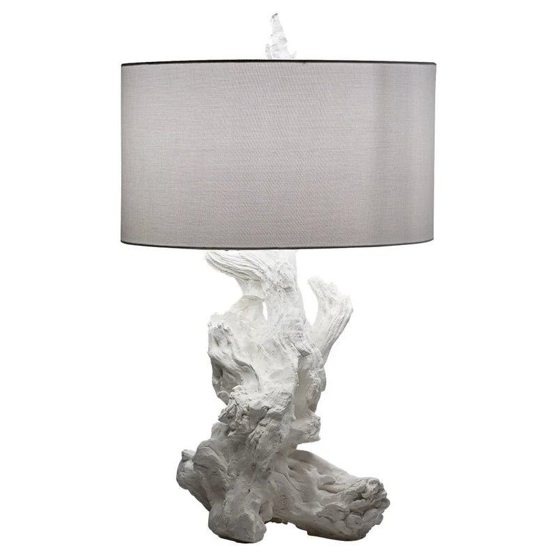 Driftwood table lamp white