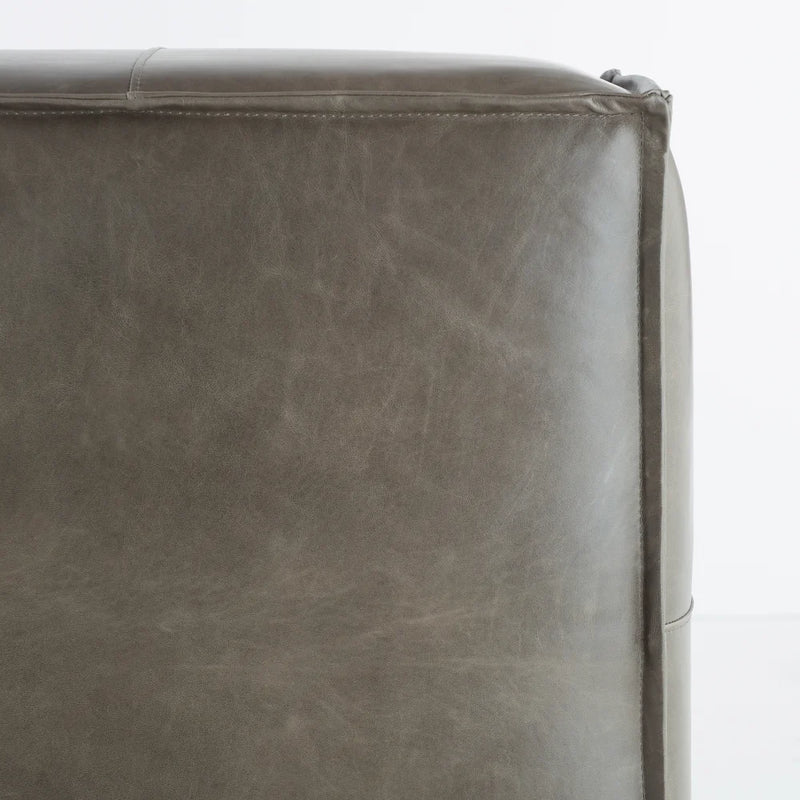 Lusso | Square Pouf - Grey