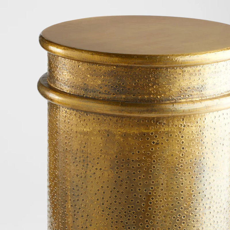 Gavel Accent Table | Brass