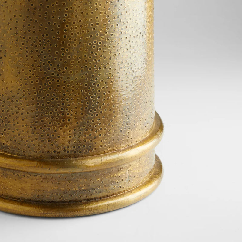 Gavel Accent Table | Brass