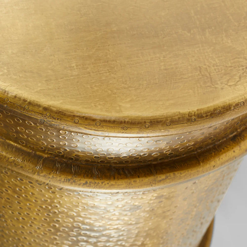 Gavel Accent Table | Brass