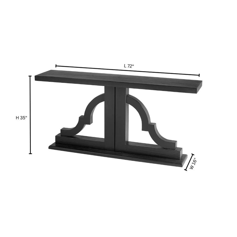 Bahia Console Table | Satin Black