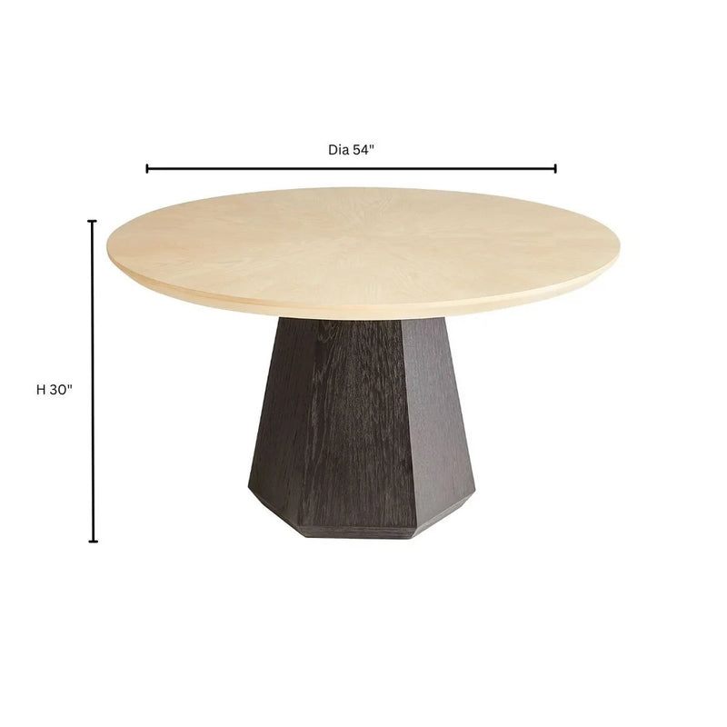 Lamu Dining Table | Natural Oak - Black