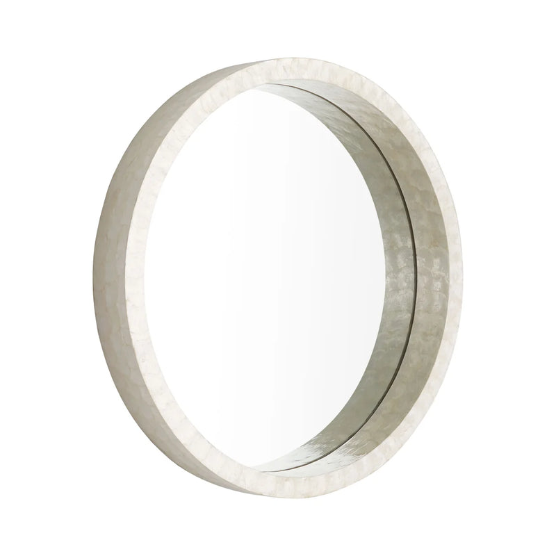 Triton Round Mirror | White - Large