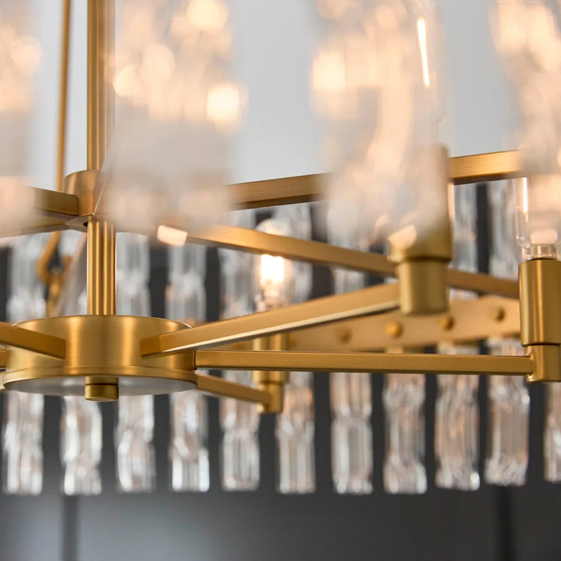 Nobel 6-Light Chandelier | Aged Brass