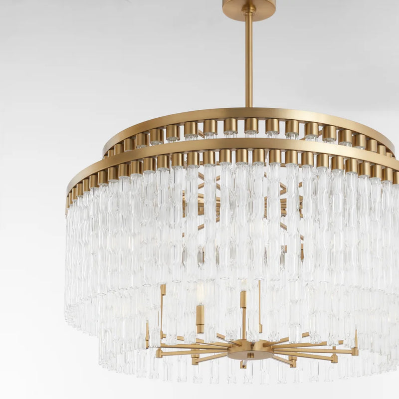 Nobel 12-Light Chandelier | Aged Brass