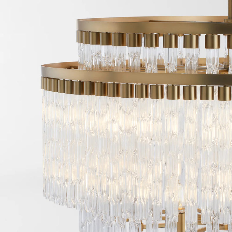 Nobel 12-Light Chandelier | Aged Brass