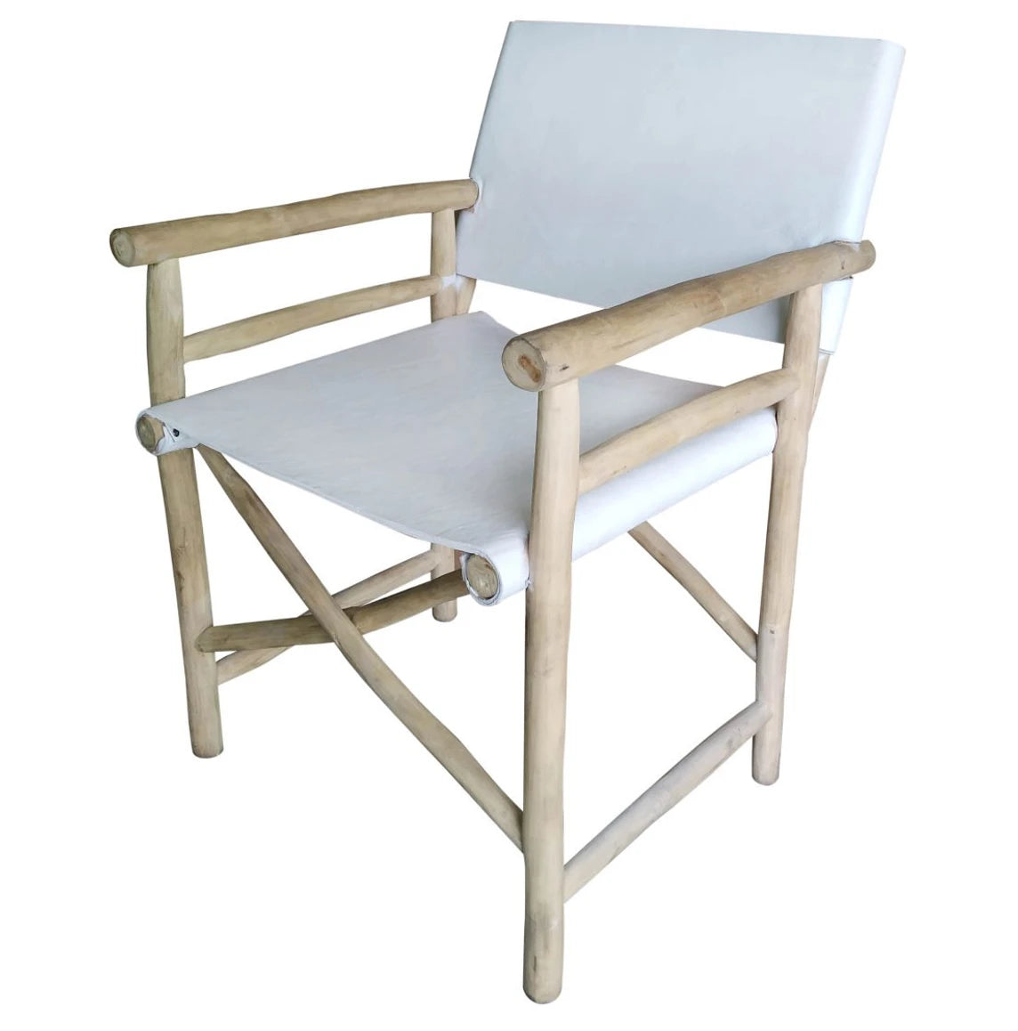 Safari Arm Chair | White Leather