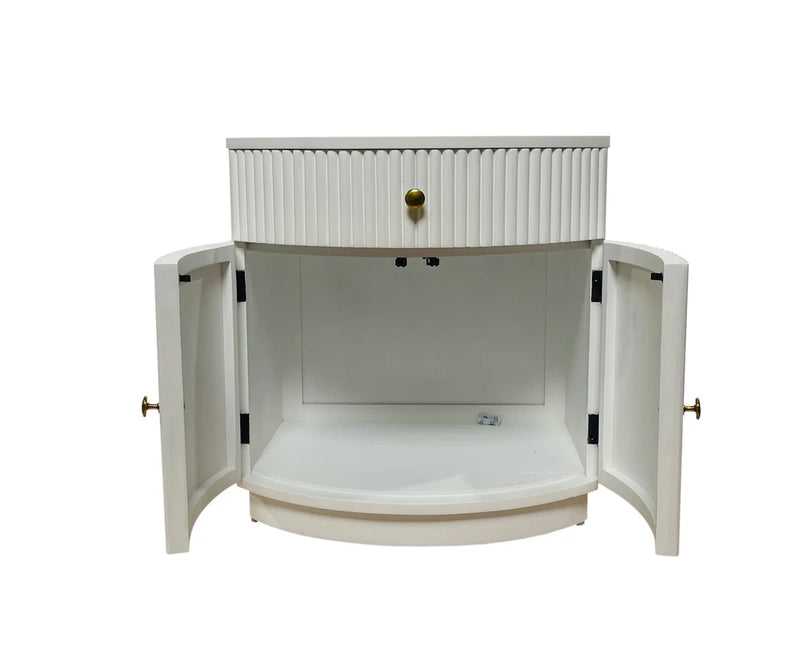 Elle Bedside Table | White