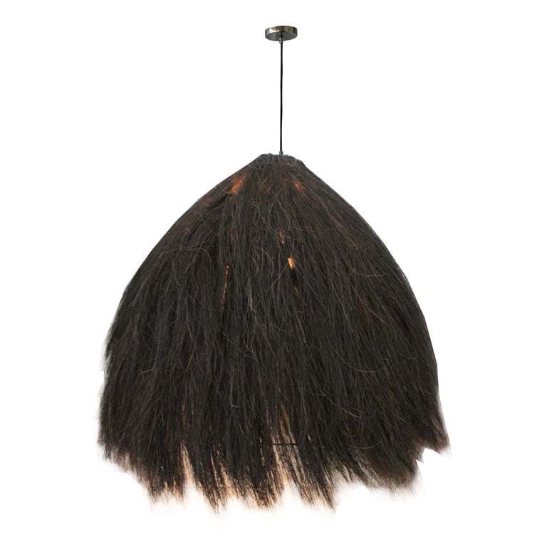 Penina Black Palm Hanging Lamp | Medium