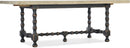 Casual Dining Ciao Bella 84” Trestle Table - Black | with 2 x 18” leaves