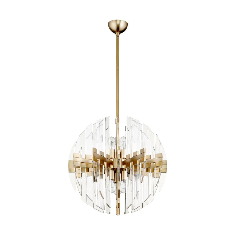 Zion Sphere 23” 6-Light Pendant | Aged Brass