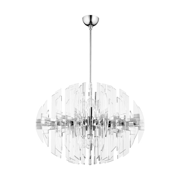 Zion Oval 30" 8-Light Pendant | Polished Nickel