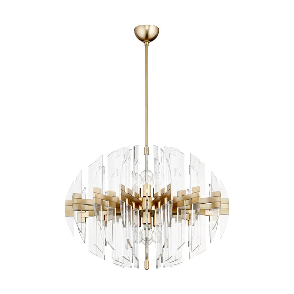 Zion Oval 30" 8 Light Pendant | Aged Brass