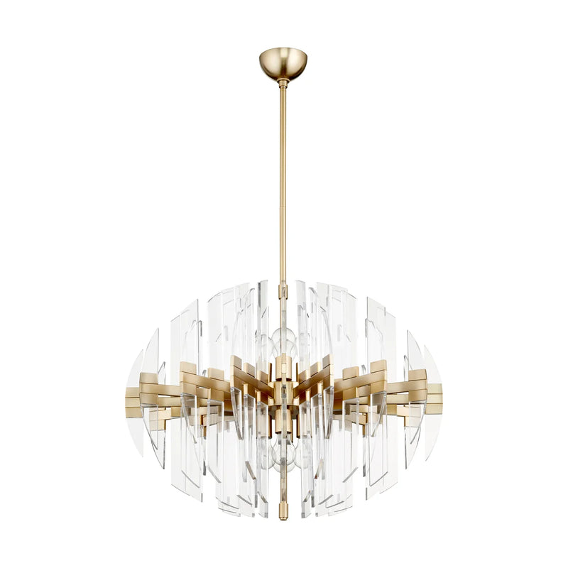 Zion Oval 30" 8 Light Pendant | Aged Brass