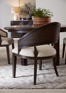 Casual Dining Retreat Cane Barrel Back Chair | 2 chairs