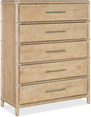Retreat Pole Rattan Five-Drawer Chest