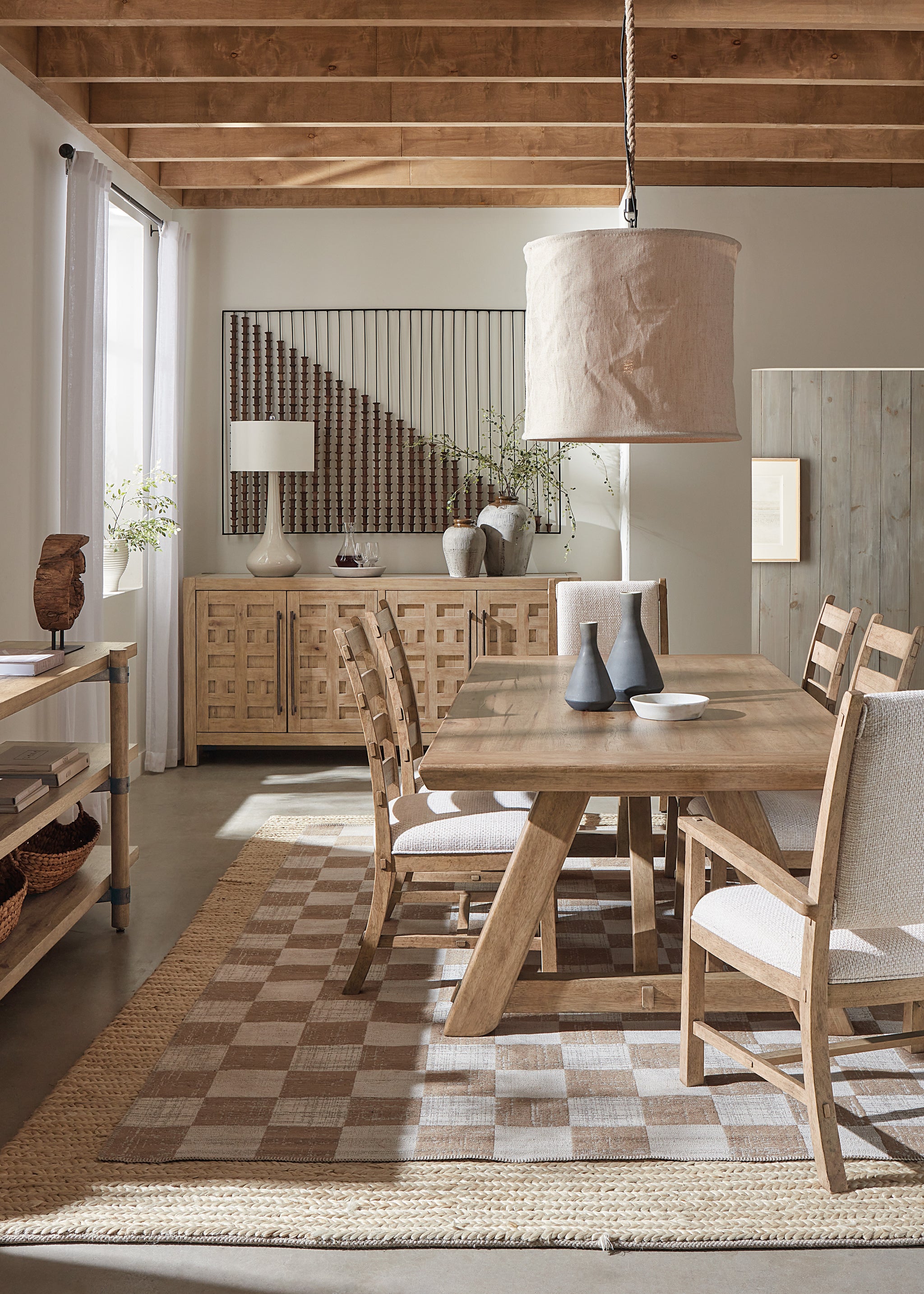 Casual Dining Vineyard Row Rectangle Dining Table | with 2 x 20” leaves