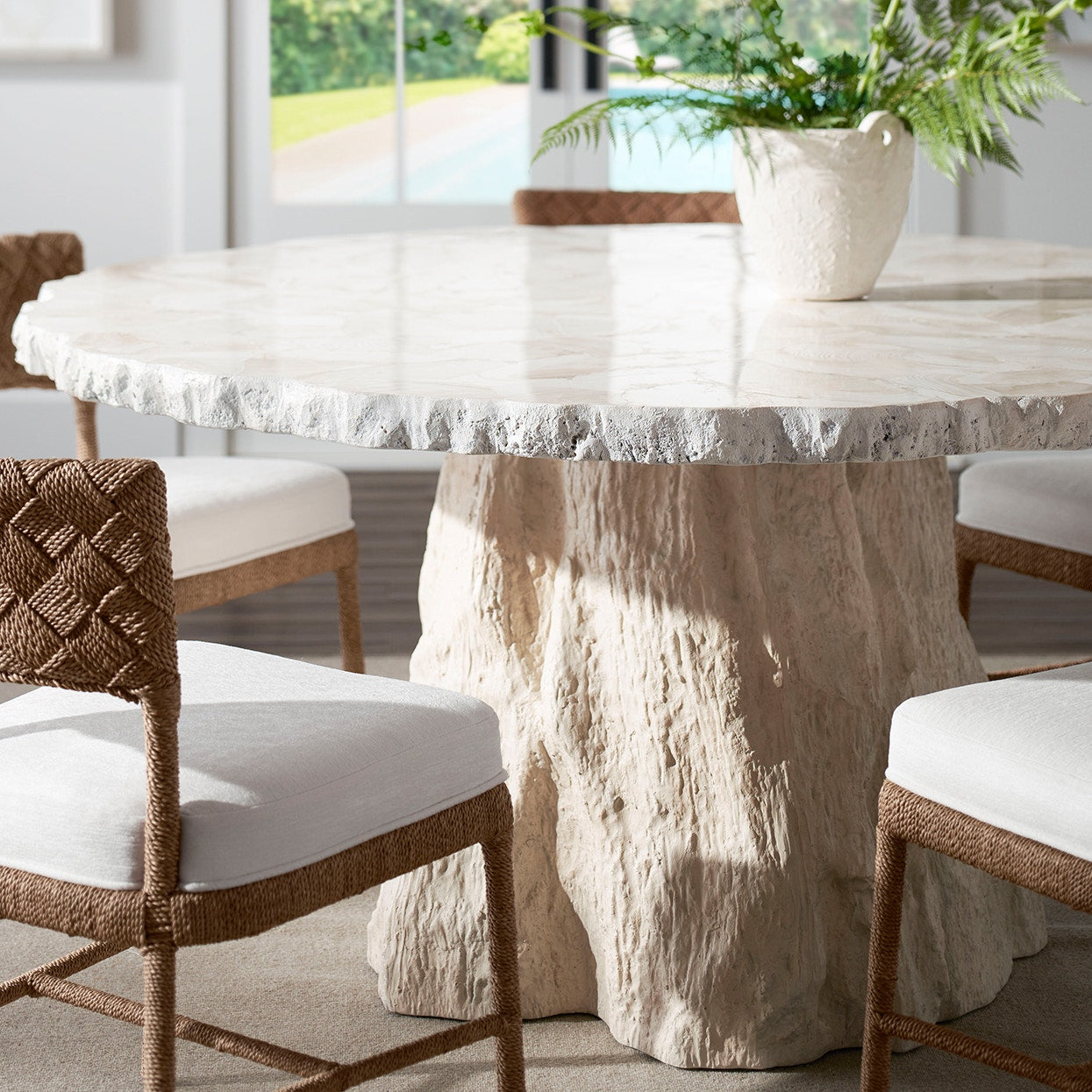 Camilla Fossilized Clam Dining Table Round