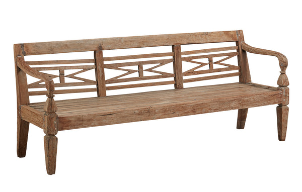 Antique Plantation Grown Teak Bench